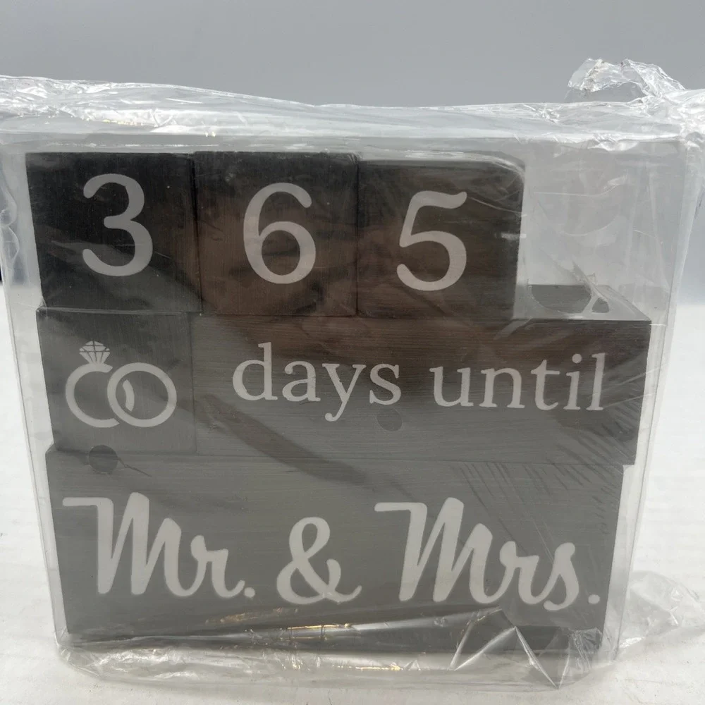 365 Countdown Blocks Wedding Day‎ & Anniversary Countdown Calendar NEW